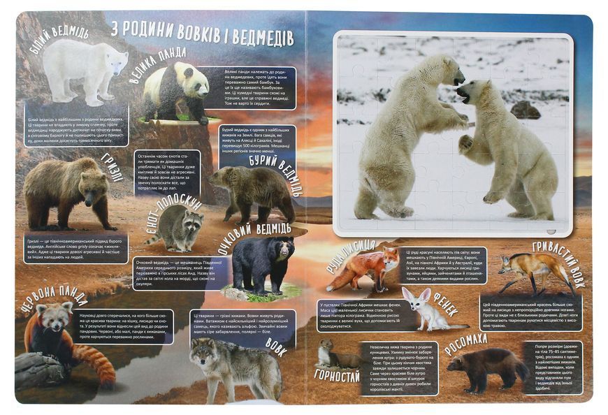 Дивовижні тварини. Книжка-гра. 5 великих пазлів 001709 фото