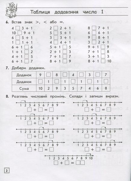 Тренажер з математики. Додавання і віднімання в межах 10
